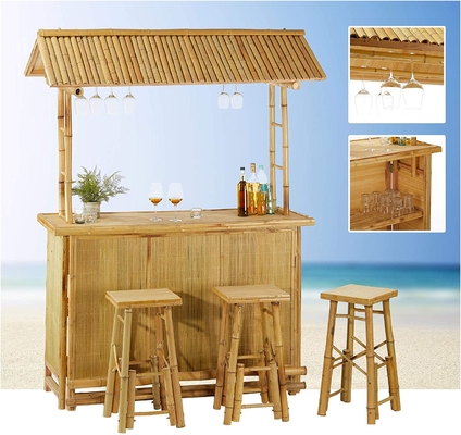 Teras Tiki Bar Bar Luar Ruangan, Set Bambu, Tiki Bar Islander