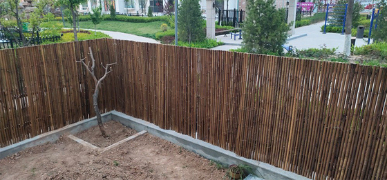Buatan Tangan Alami 1.5x1.5m Pagar Bambu Dekoratif Pagar Bergulir Halaman Belakang