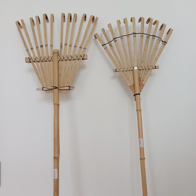 11 Tine 145cm Bamboo Rake Handmade Rustless Garden Rakes Garu