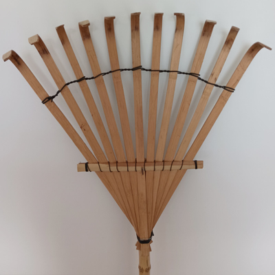 11 Tine 145cm Bamboo Rake Handmade Rustless Garden Rakes Garu