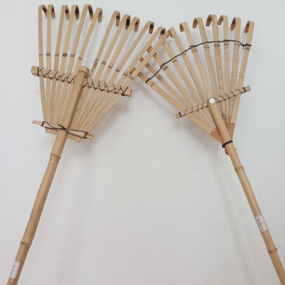 9 Tine 120cm Bamboo Rake Buatan Tangan Ramah Lingkungan Garden Rakes Garu