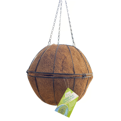 Rangka Logam Bambu Coco Liner Pot Bunga Taman Luar Ruangan Diameter 27cm