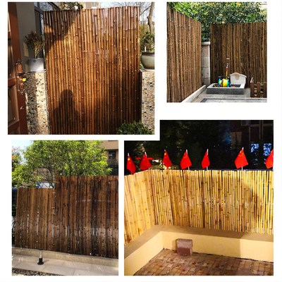 Buatan Tangan Alami 1.5x1.5m Pagar Bambu Dekoratif Pagar Bergulir Halaman Belakang