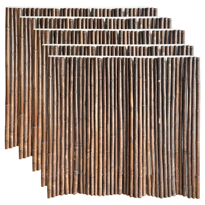 Buatan Tangan Alami 1.5x1.5m Pagar Bambu Dekoratif Pagar Bergulir Halaman Belakang