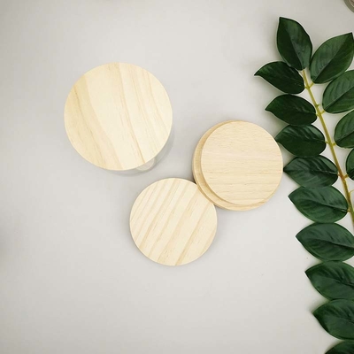 Parfum Lilin Botol Tutup Bambu Jar Tutup Logo Laser Untuk Gelas Plastik Gelas
