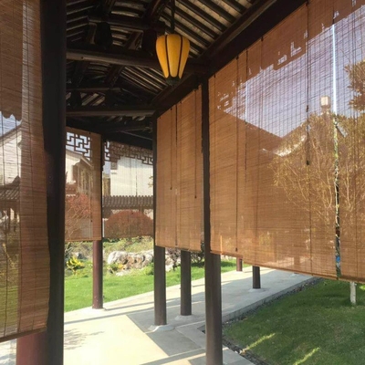 Tirai Jendela Siang Hari Warna-warni Rol Bambu Lipit Sun Shade Untuk Rumah Kantor Hotel
