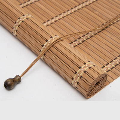 Tirai Korek Api Sun Proof Tirai Bambu Tirai Di Luar Ruangan Menggulung Gaya Klasik