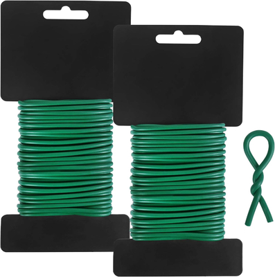 Multi-Fungsi Green Coated Twist Tie untuk Mendukung Tumbuhan Tie Up Tas untuk Rumah Kantor
