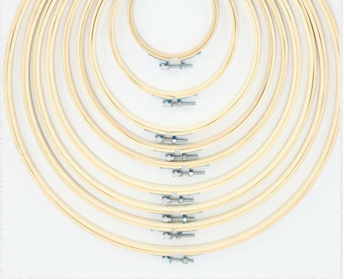 Grosir Bambu Lingkaran Cross Stitch Frame bordir Hoops Set