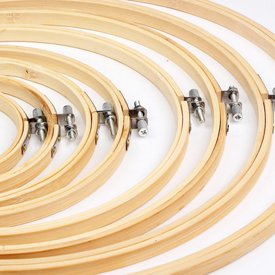 Grosir Bambu Lingkaran Cross Stitch Frame bordir Hoops Set