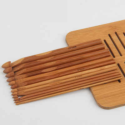 Multifunctional Berbagai Ukuran Karbonisasi Bahan Bambu Jarum merajut Set untuk Pemula