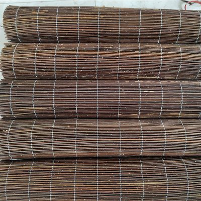 Eco-Friendly Green Natural Willow Fence Gaya Wicker Kerangka Kayu yang Diobati Panas